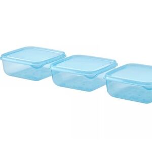 3 Pack - Meal Prep Containers with Lids – Blue 20oz Reusable Food Storage